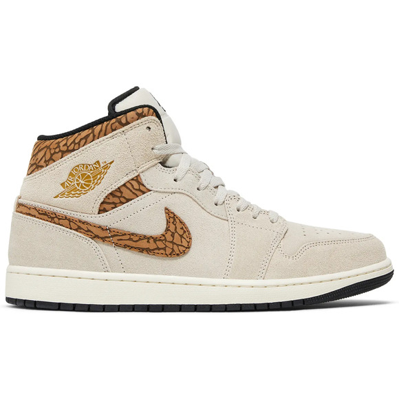 NIKE Air Jordan 1 Mid SE LT Orewood BRN/Metallic Gold DZ4129-102 Men's Size 11